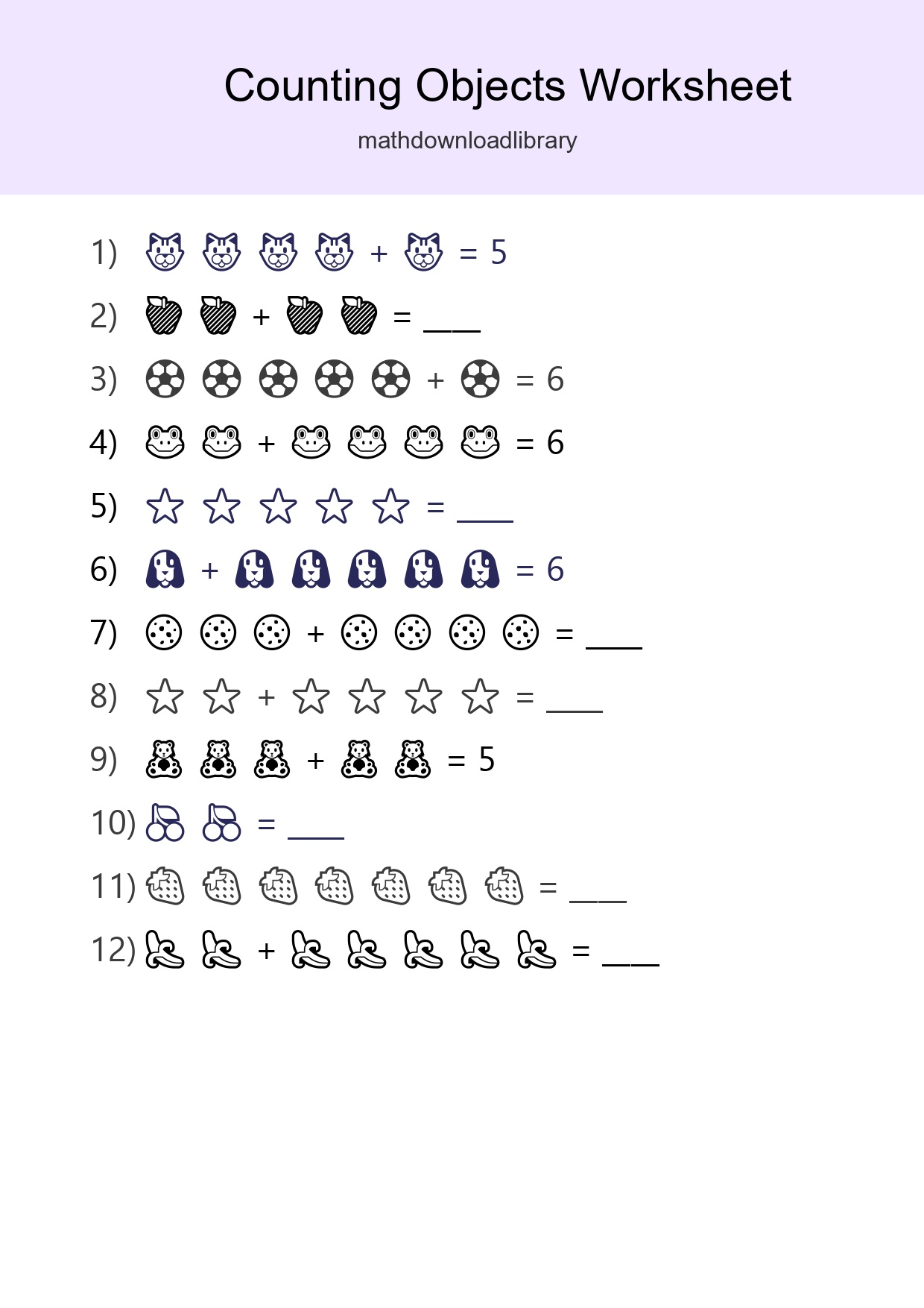 Free Counting Objects Worksheet For Kindergarten - Part 157