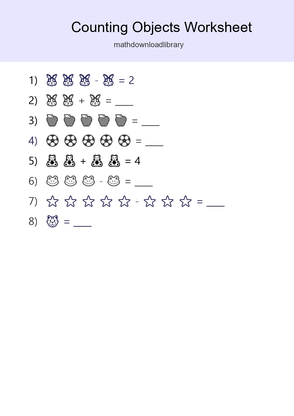 Learn Counting With Pictures Worksheet (Pre-K) - Part 80