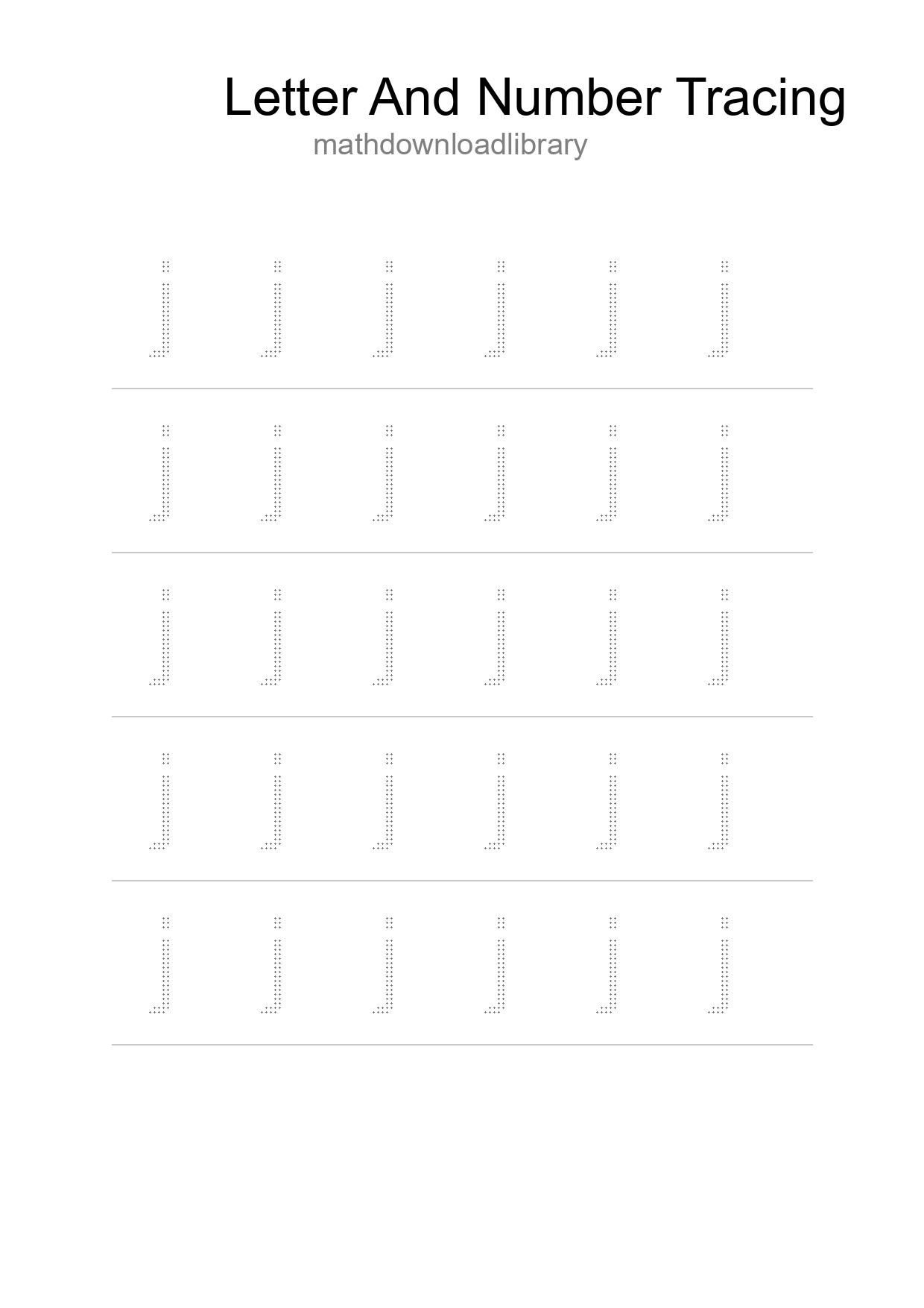 Printable Tracing Worksheet For Kids - Part 10