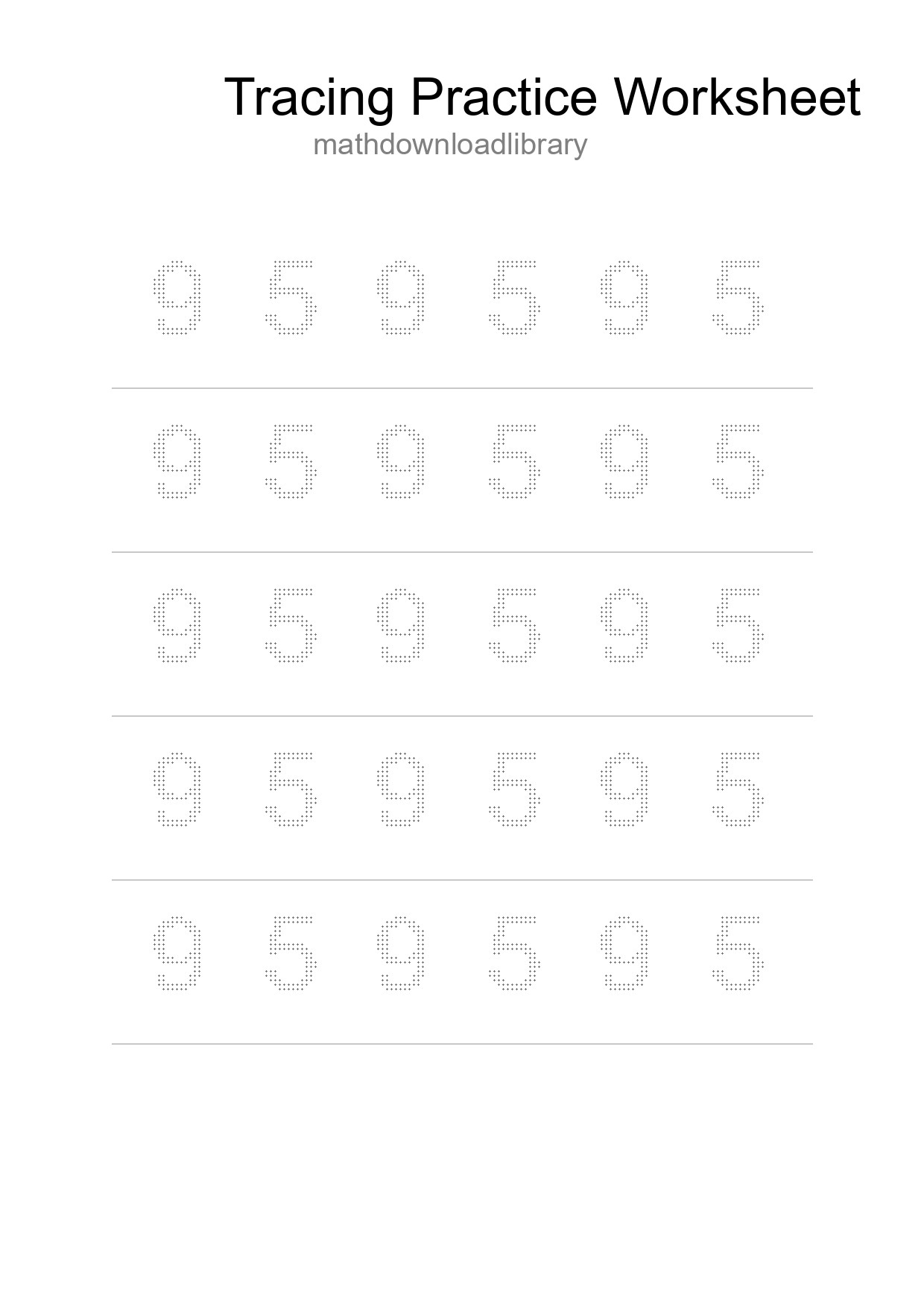 Printable Tracing Worksheet For Kids - Part 87